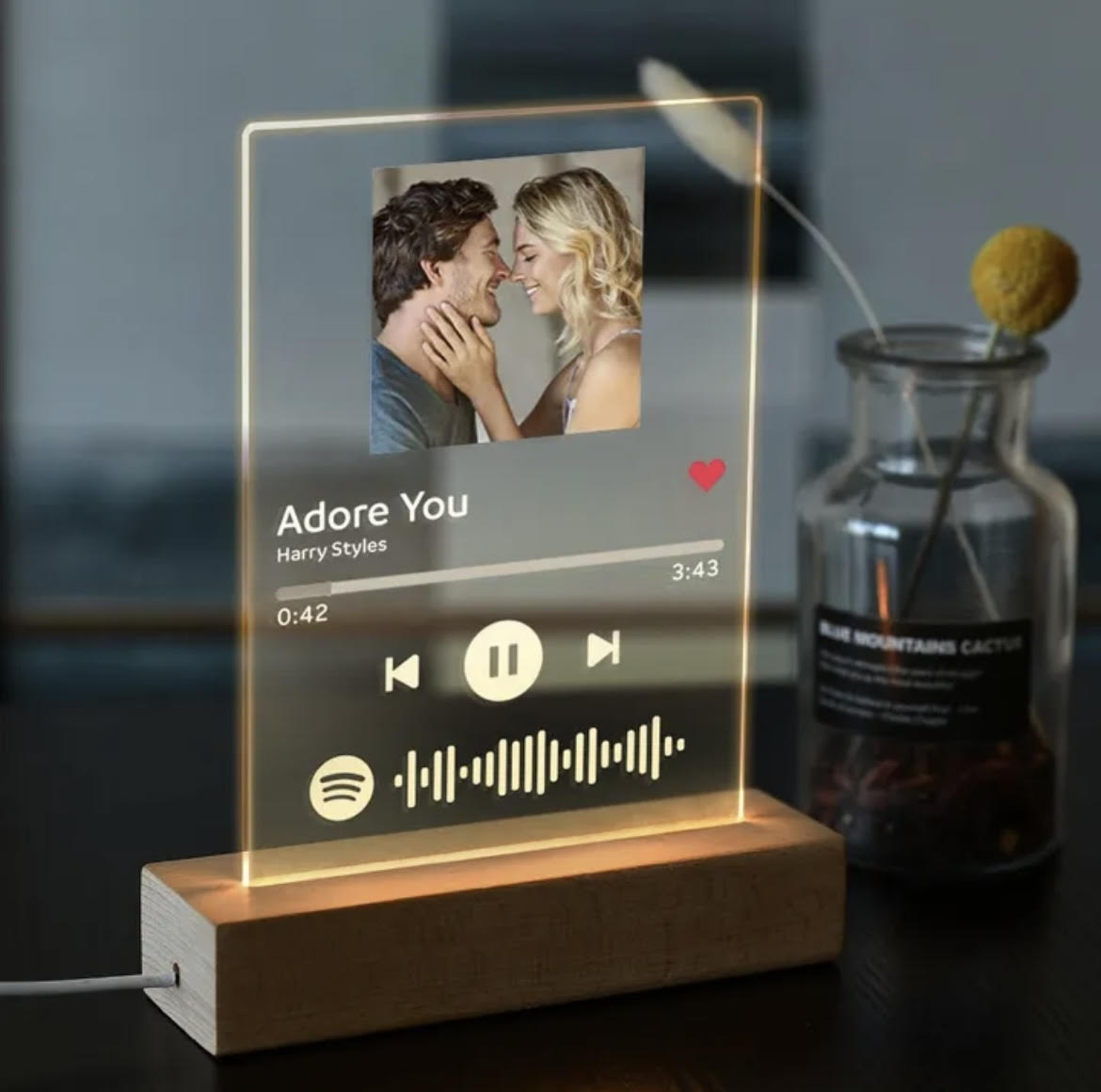 Lámpara de metacrilato personalizada Spotify